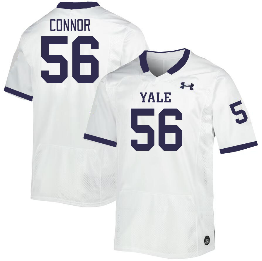 Men-Youth #56 Michael Connor Yale Bulldogs 2023 College Football Jerseys Stitched Sale-White